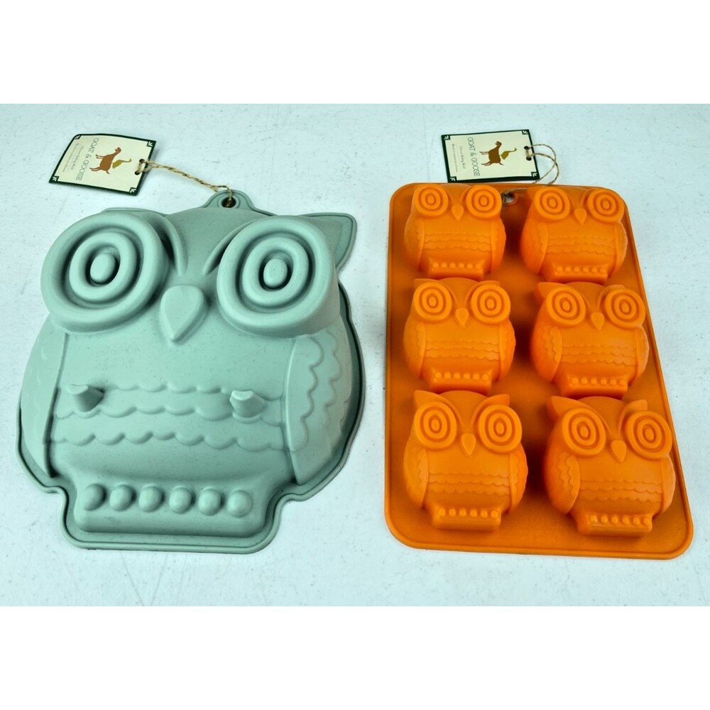 New - Non Stick Silicone Resin Mold - 3D  Hoot Owl  Baking Pans